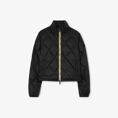 Burberry Quilted Down Jacket In Black