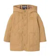 Burberry Quilted Ekd Coat In Brown