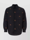 BURBERRY QUILTED EMBROIDERED BUTTON-DOWN SHIRT