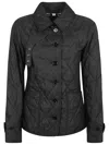 Burberry Button Opening And Closing Quilted Casual Jacket In Black