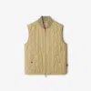 Burberry Quilted Gabardine Gilet In Neutral