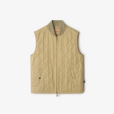 BURBERRY BURBERRY QUILTED GABARDINE GILET