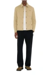 Burberry Collared Quilted Jacket Front Pocket In Brown