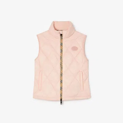 Burberry Quilted Gilet In Pink