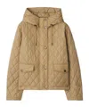 Burberry Cropped Quilted Nylon Hooded Jacket