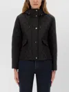 Burberry Cropped Quilted Nylon Hooded Jacket In Black