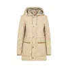 Burberry Beige Nylon Bromley Quilted Parka In Neutral