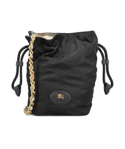 Burberry Horseshoe Mini Shoulder Bag In Black