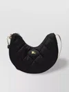 Burberry Curved Quilted Black Handbag With Gold-tone Hardware In Gray