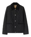 Burberry Check Lining Quilted Nylon Dorset Jacket In Black