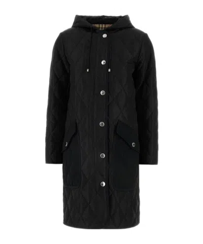 BURBERRY BURBERRY QUILTED HOODED COAT