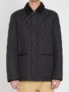 Burberry Corduroy-trimmed Quilted Nylon Barn Jacket In Black