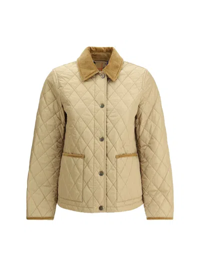 Burberry Quilted Jacket In Neutral