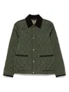 Burberry Cropped Quilted Nylon Jacket In Green