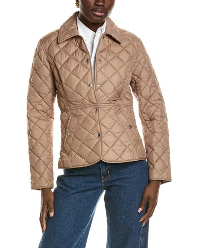 Burberry Quilted Jacket In Brown