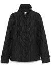 Burberry Tailored Jacket With Quilted High Collar In Black