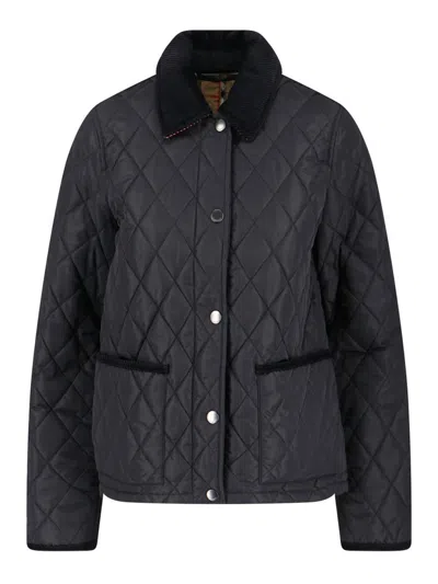 Burberry Quilted Jacket In Black