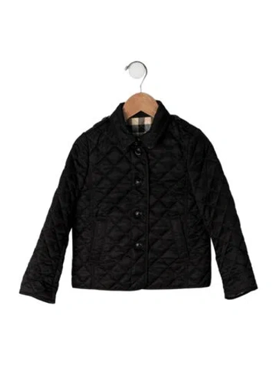 Pre-owned Burberry Kids' Quilted Jacket In Black
