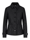 Burberry Fernleigh Quilted Nylon Jacket In Black
