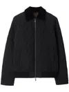 Burberry Quilted Nylon Jacket In Black