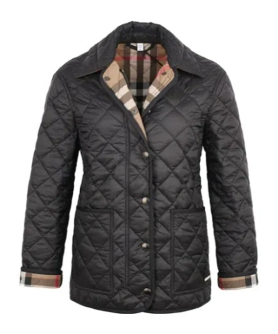 Burberry Quilted Jacket In Black