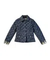 Burberry Quilted Jacket In Blue