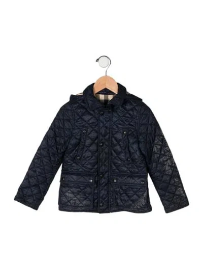 Pre-owned Burberry Babies' Quilted Jacket In Blue