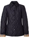 Burberry Diamond-quilted Thermoregulated Jacket In Blue