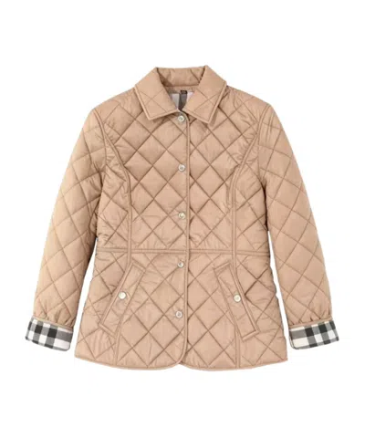 Burberry Quilted Jacket In Brown