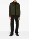 Burberry Quilted Jacket With Corduroy Collar In Green