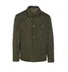 Burberry Men Green Quilted Jacket With Classic Collar In Tech Fabric Man In Green