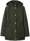 Burberry Quilted Jacket In Green