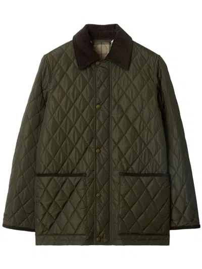 Burberry Quilted Jacket In Green