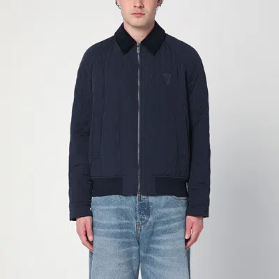 BURBERRY BURBERRY QUILTED JACKET NAVY BLUE IN NYLON