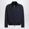 Burberry Quilted Jacket Navy Blue In Nylon In Blue