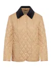 Burberry Corduroy-trimmed Quilted Shell Jacket In Nude & Neutrals