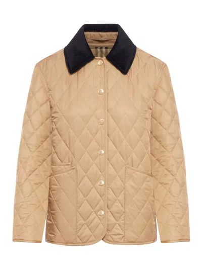 Burberry Quilted Jacket In Nude & Neutrals