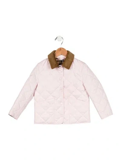Pre-owned Burberry Babies' Quilted Jacket In Pink