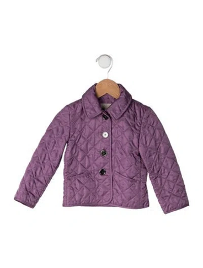 Pre-owned Burberry Babies' Quilted Jacket In Red
