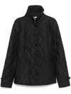 Burberry Tailored Jacket With Quilted High Collar In Schwarz