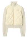 Burberry Kelsey Quilted Knit Combo Jacket In Neutral