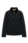 Burberry Quilted Nylon Jacket In Black Sand