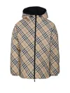 Burberry Quilted Jacket With Distinctive Plaid Pattern In Multi