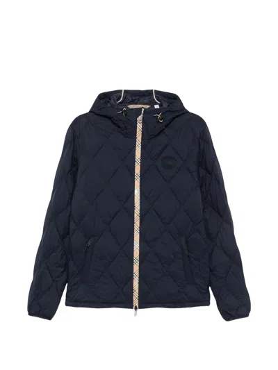 Burberry Hescott Nylon Blouson Jacket In Blue