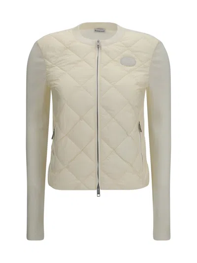 Burberry Quilted Knit Hybrid Vest In White