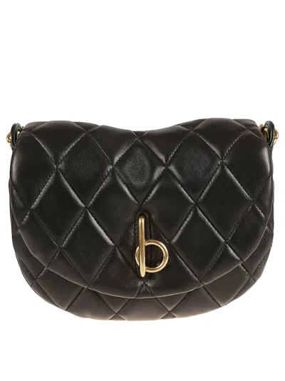Burberry Quilted Lamb Leather Bag In Black