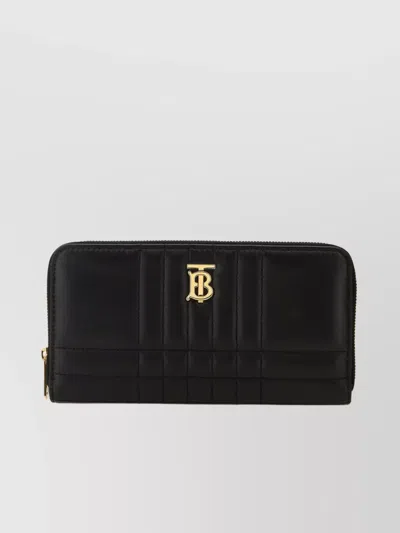 Burberry Quilted Lamb Nappa Leather Lola Wallet In Black