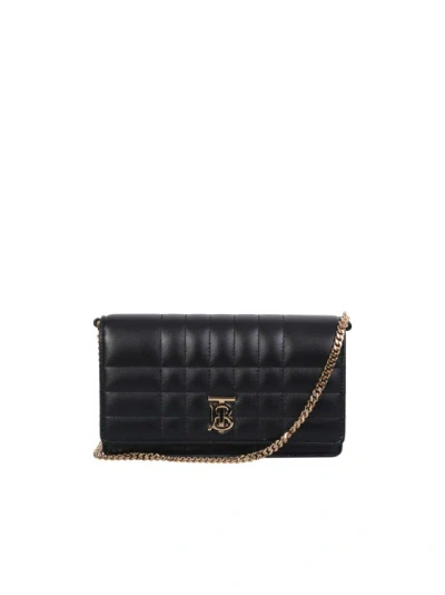 Burberry Quilted Leather Cross-body Bag In Black