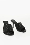 Burberry Quilted Leather Open Toe Mules 9cm In Black