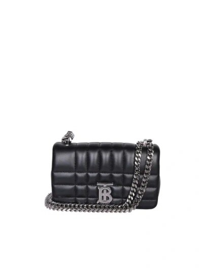 Burberry Quilted Leather Shoulder Bag In Black